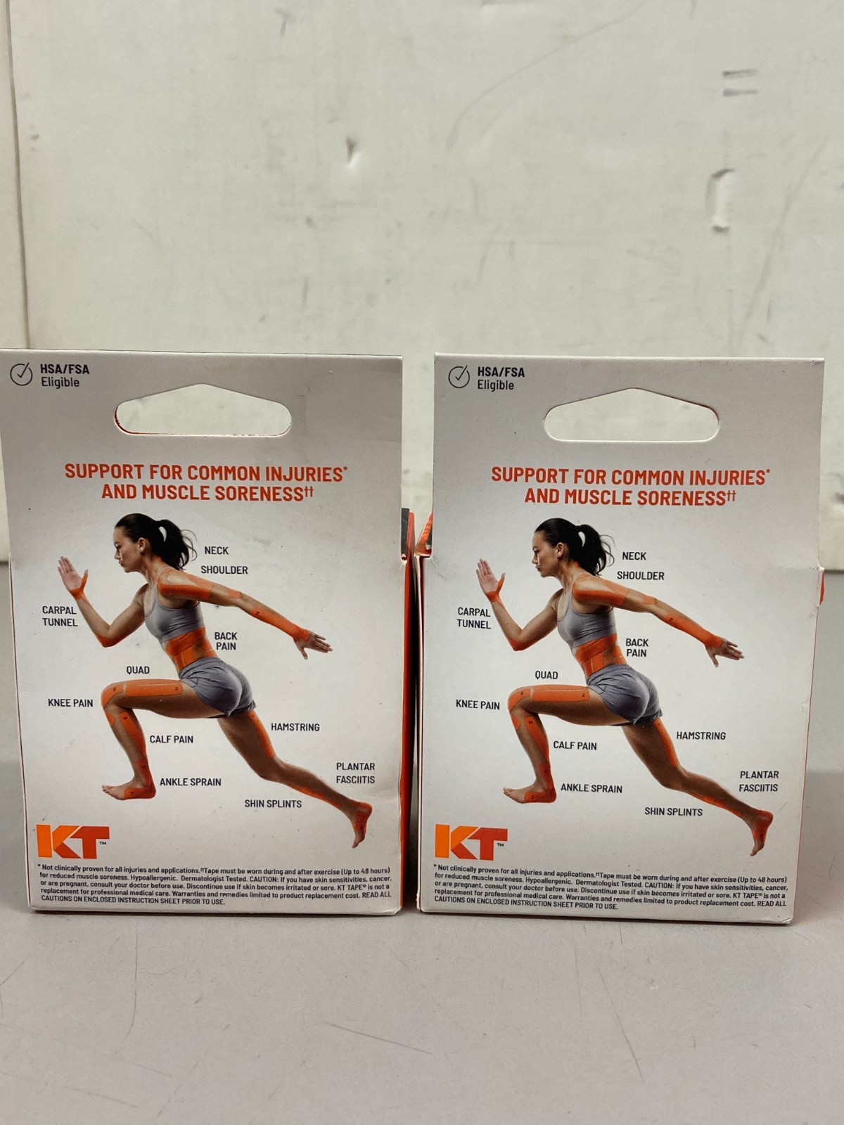 2 KT TAPE PRO Kinesiology Therapeutic Tape -Jet Black 20 Pro Strips 2 in × 10 in
