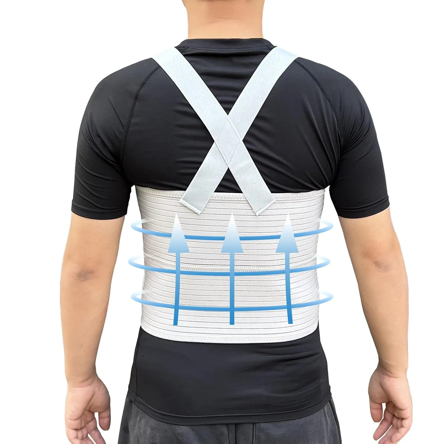 Rib Injury Chest Binder Support Belt Elastic Compression Wrap XL 49 to 59 Inch