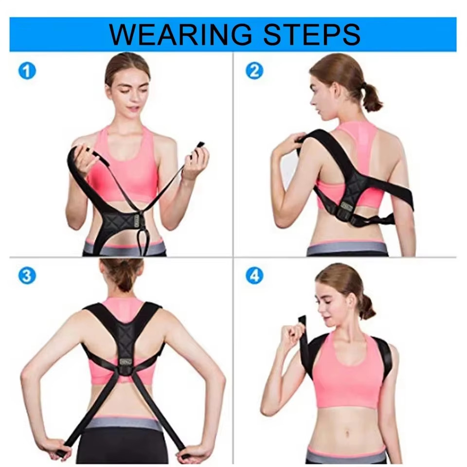 Adjustable Back Brace Posture Corrector – Spine & Shoulder Support for Neck Pain