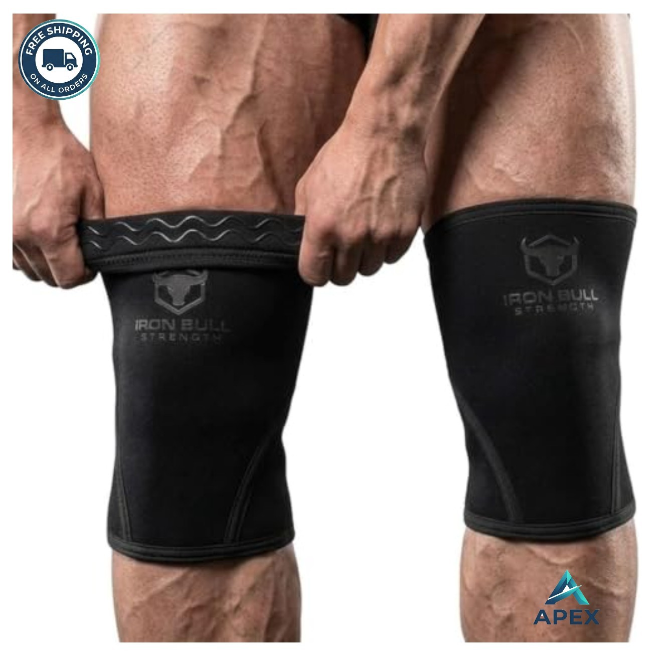 Knee Sleeves 7mm Neoprene Compression Pair Weightlifting Powerlifting Squats