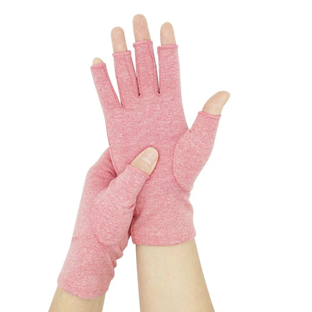 Compression Gloves Fingerless Hand Wrist Support Arthritis Carpal Tunnel 1 Pair