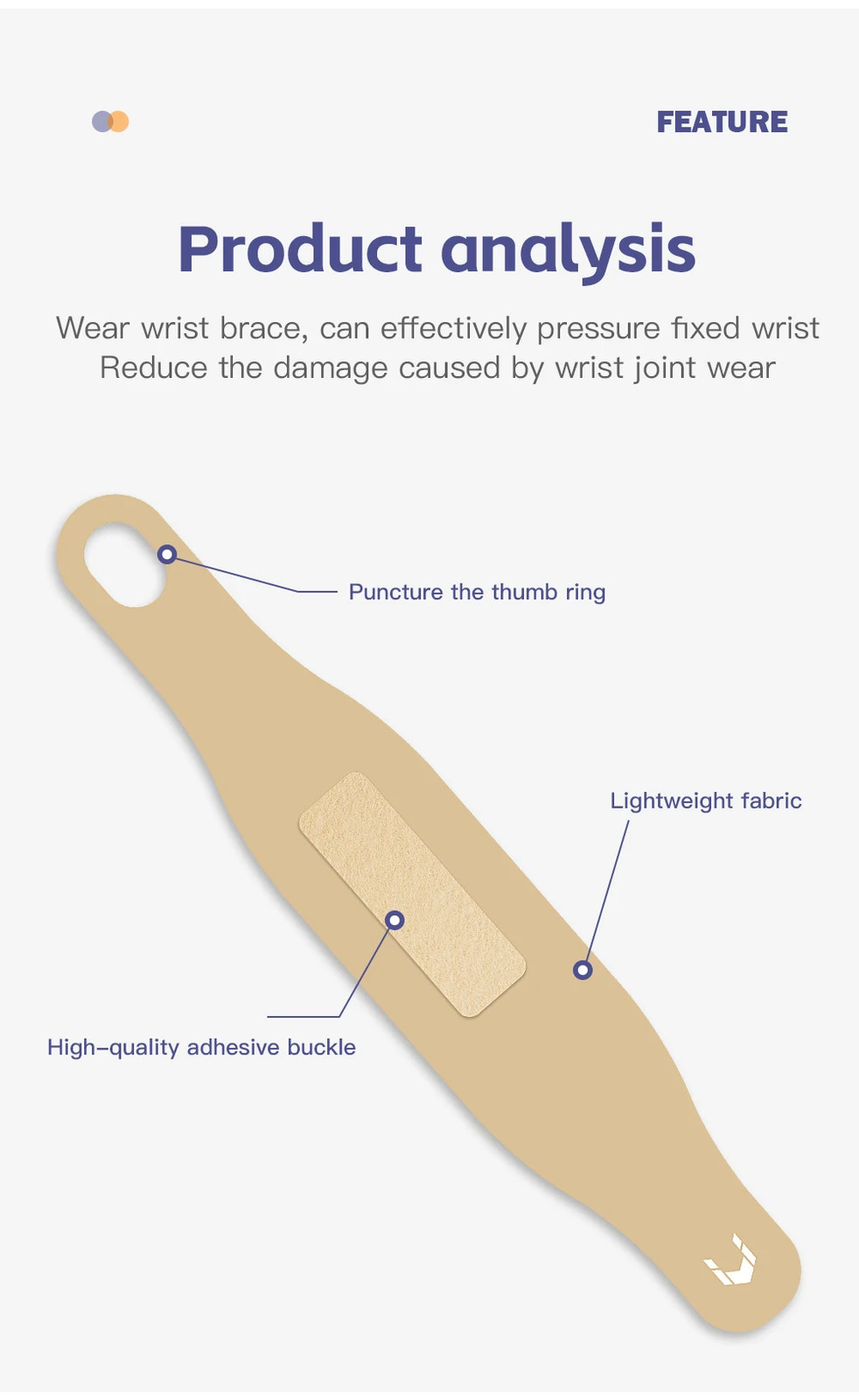 1PC Flexible Splint Wrist Thumb Support Brace for Tendonitis Arthritis