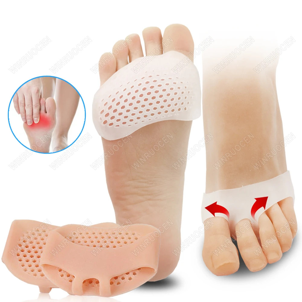 Soft Gel Metatarsal Pads Heel Protectors Forefoot Heel Cushions Pain Relief Plan