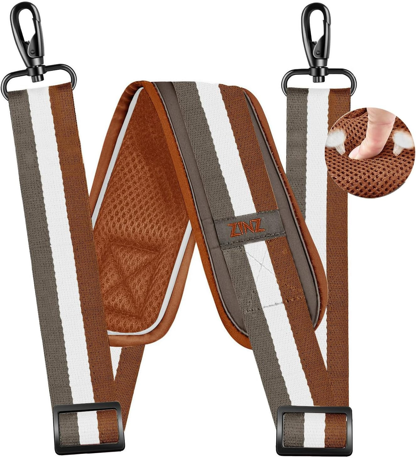 79 inch Shoulder Strap, Extra-thick Fixed Cushion Pad and Dual Clasps Universal