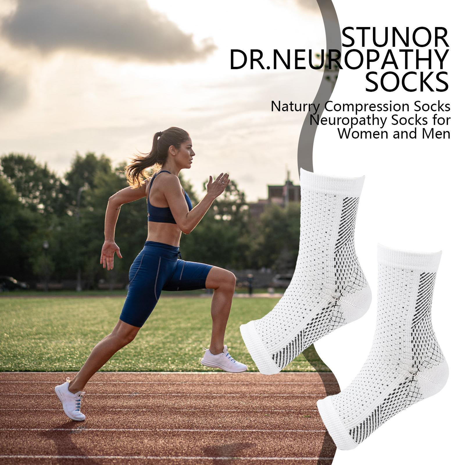 2/4 Pairs Neuropathy Socks For Womens Mens Soothe Relief Compression Socks