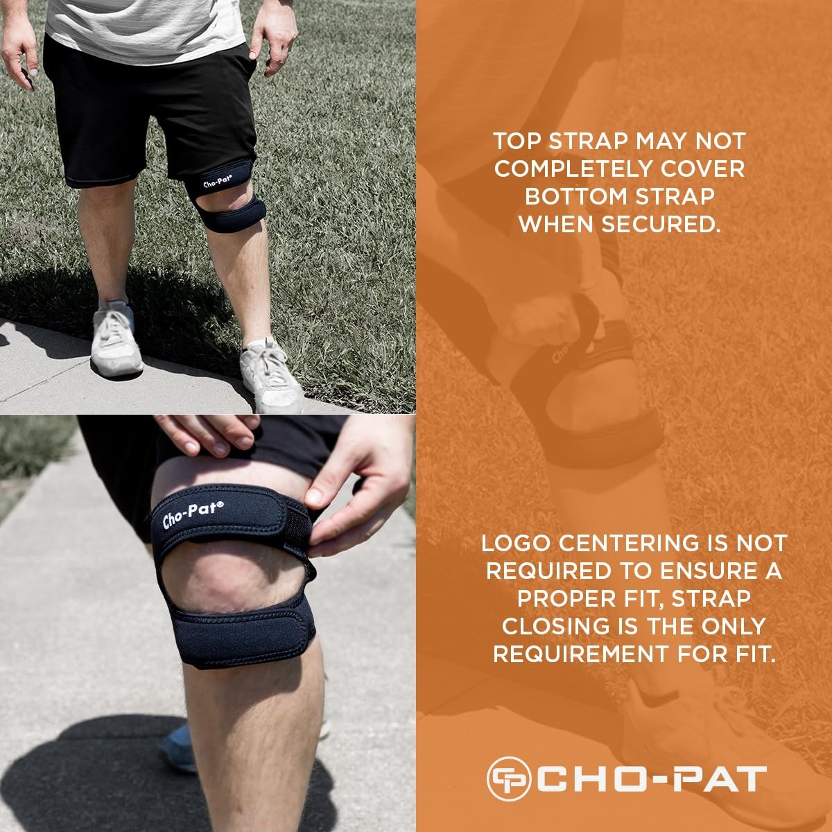 Cho-Pat Dual Action Knee Strap, Provides Full Mobility and Pain Relief for Arthr