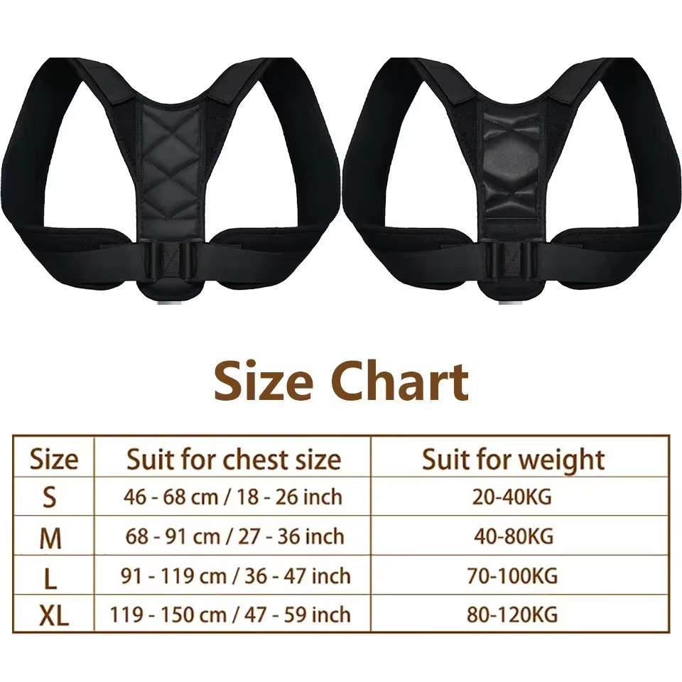 Adjustable Back Brace Posture Corrector – Spine & Shoulder Support for Neck Pain