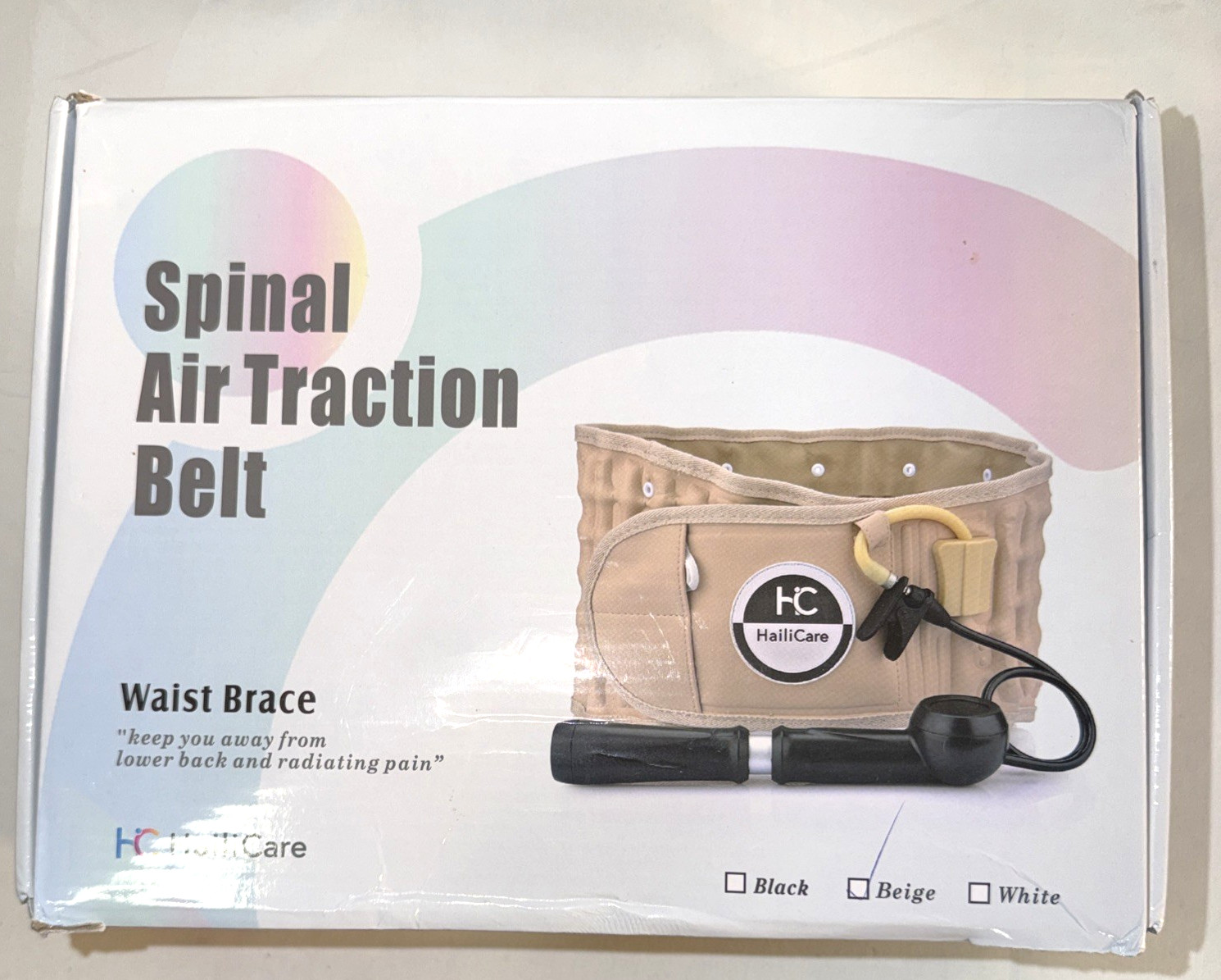 Hailicare Spinal Air Traction Belt Decompression Back Belt Waist Brace