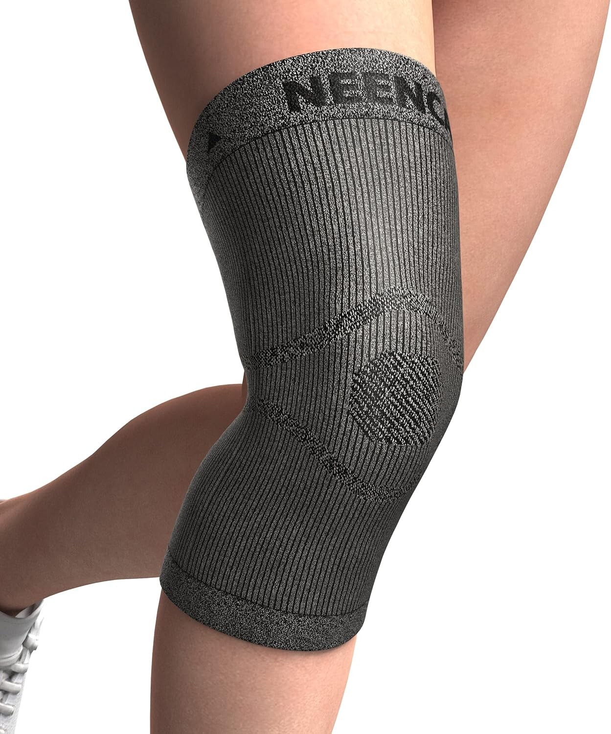 NEENCA Knee Brace Sleeve Adult Size M Medium Heathered Gray HX038