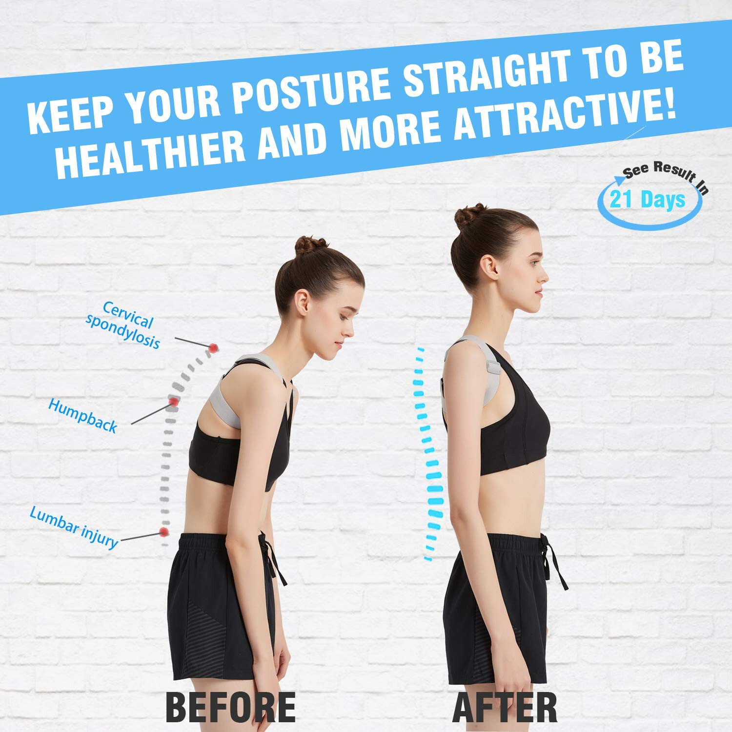 Smart Posture Corrector, Dr. Comfy Electronic Back Relief Correction Adjustable