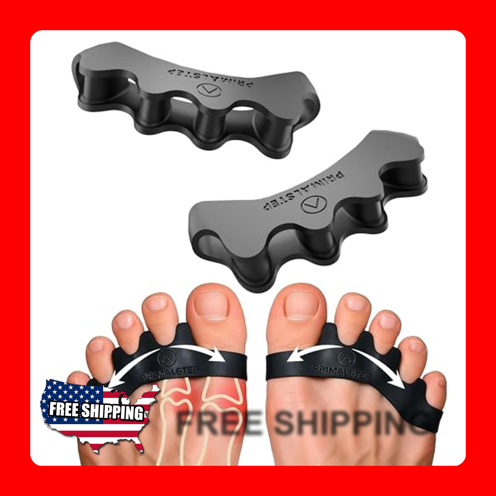 Pair Gel Toe Separators for Men and Women Foot Alignment Support