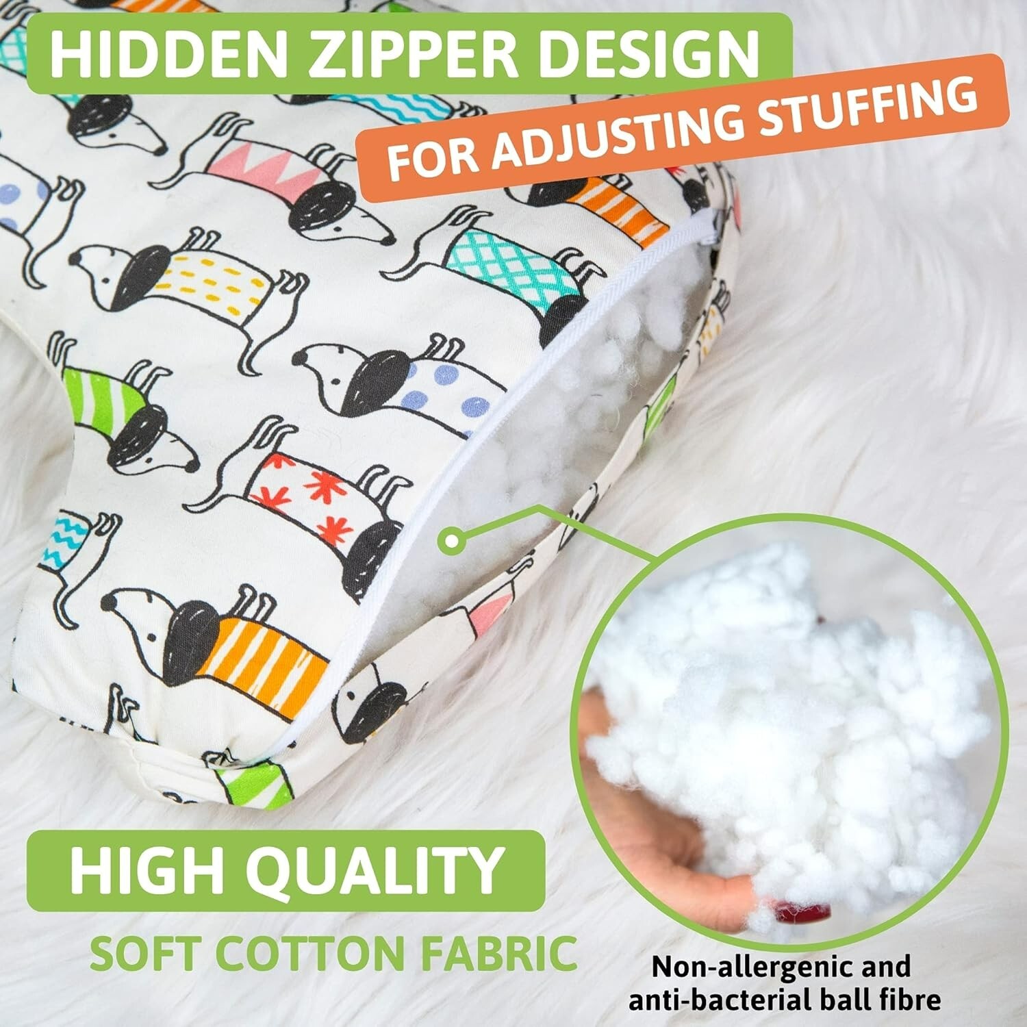 Cartoon Design Post Surgery Support Pillow for Mastectomy & Hysterectomy Care
