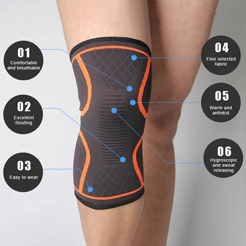 Knee Sleeve Compression Brace Support For Sport Gym Joint Pain Arthritis Relief
