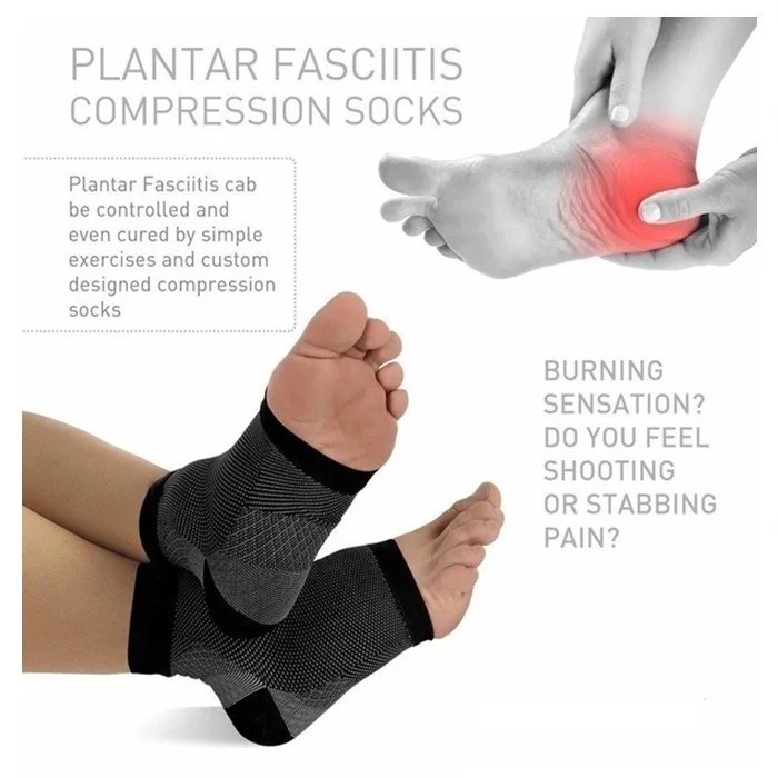 Best Plantar Fasciitis Ankle Support Sleeve Foot Pain Compression Heel Sock S-XL