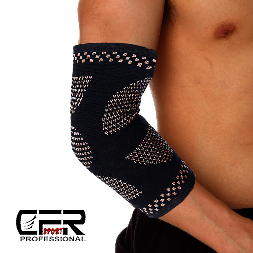 Copper Elbow Brace Compression Sleeve Support Tendonitis Pain For Tennis Golfer