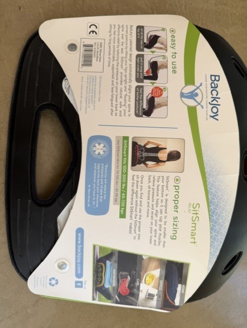 NEW BackJoy SitSmart Core Traction Posture Seat Designed Lower Back Pain Relief