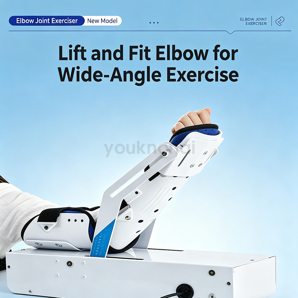 Adjustable Elbow Exerciser, 6-Speed CPM Machine for Post-Surgery Injury Recovery