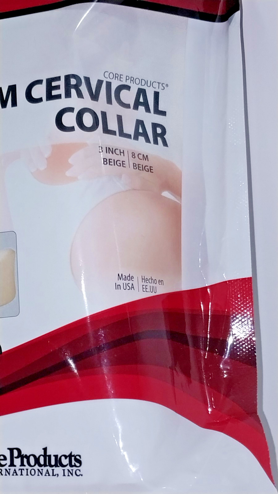 New 3″ Foam Cervical Collar by Core Products, Beige Neck Support #CLR-6220-030