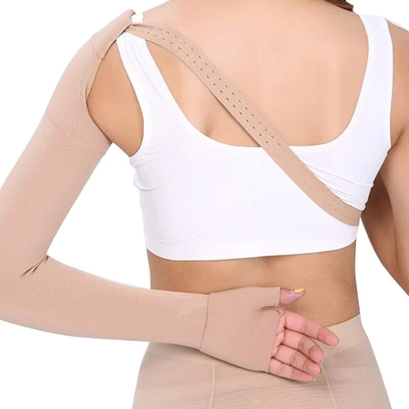 Post Mastectomy Compression Arm Sleeve Elastic Anti Swelling Elbow Palm Support