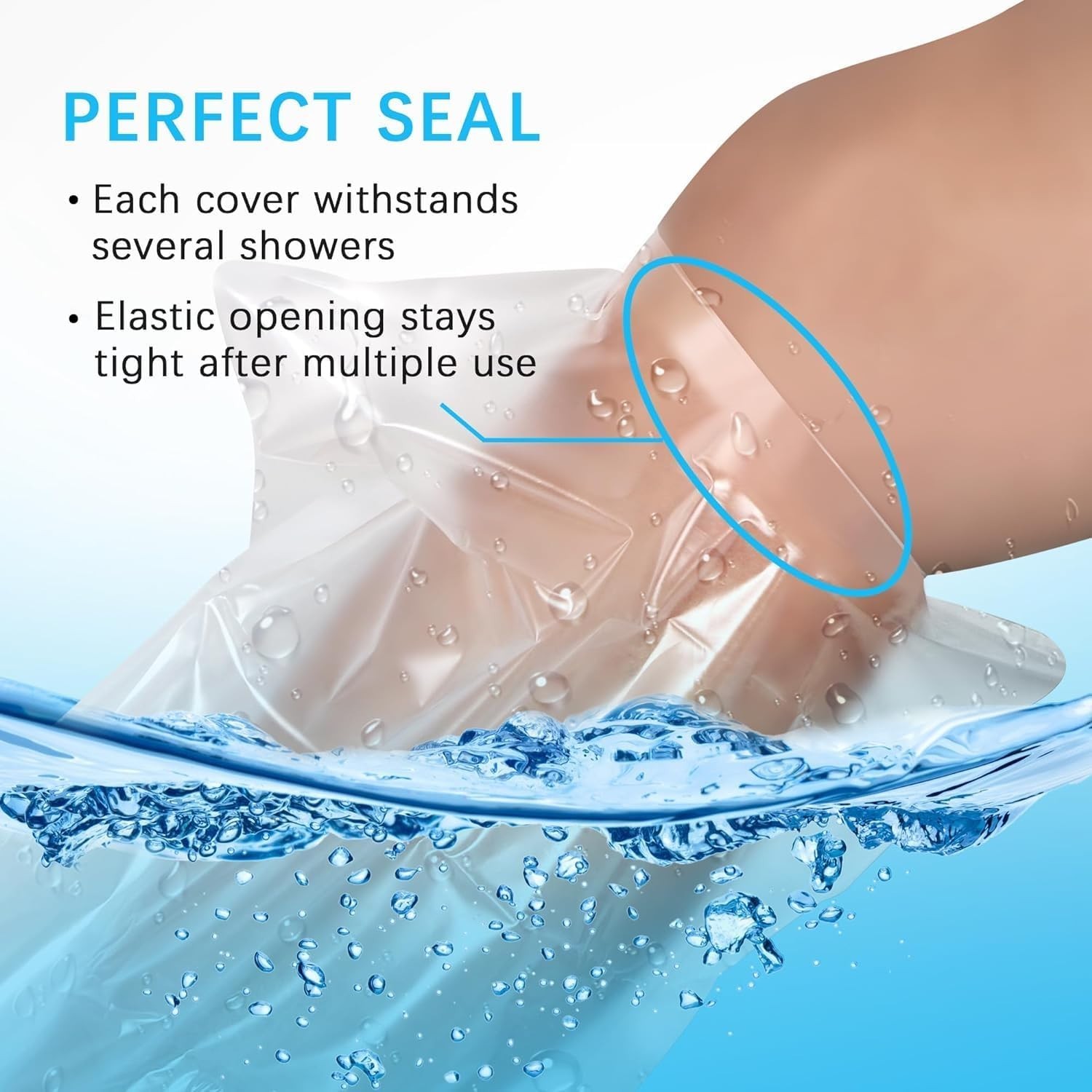 Watertight Waterproof Cast Covers for Shower – Lightweight, Reusable, Universal