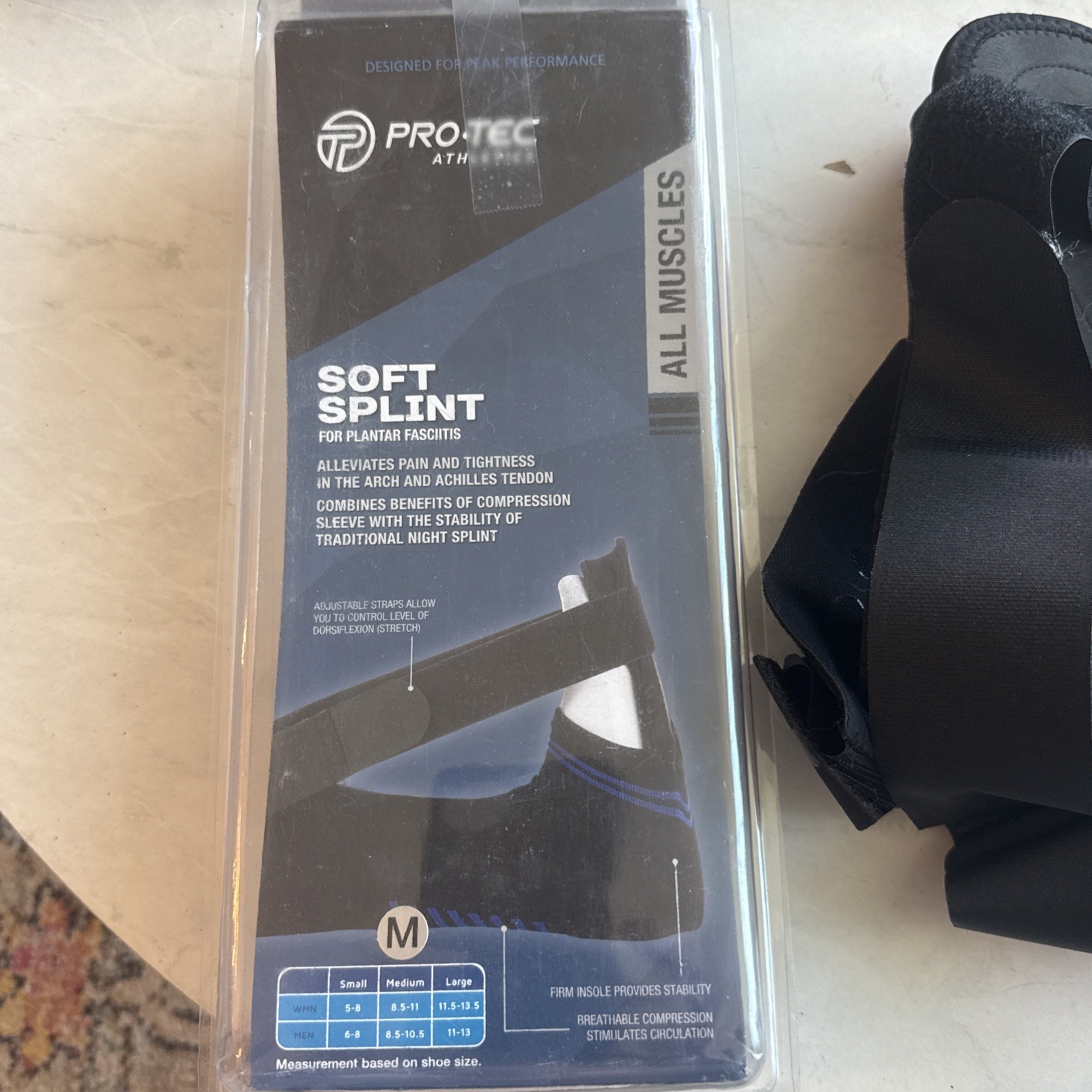 PRO-TEC ATHLETICS Soft Night Splint Plantar Fasciitis Brace