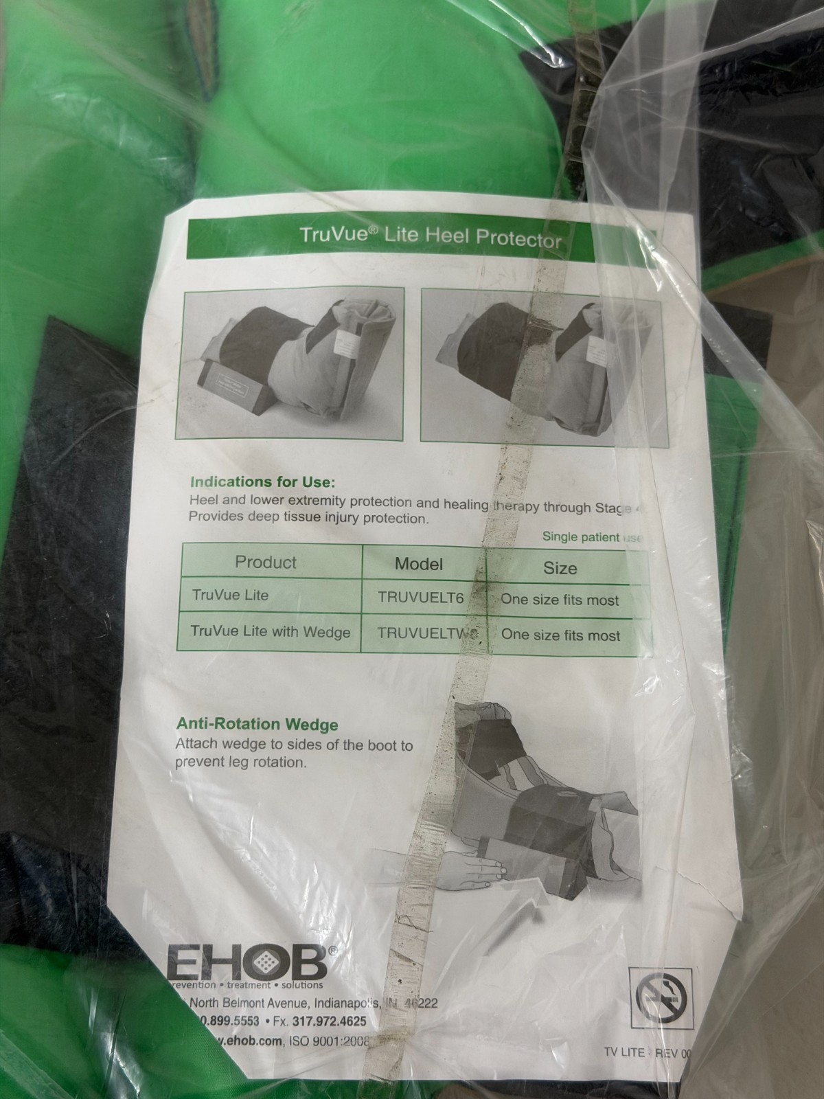 EHOTruVue Lite Heel Protector with Wedge One Size Fits Most TRUVUELTW