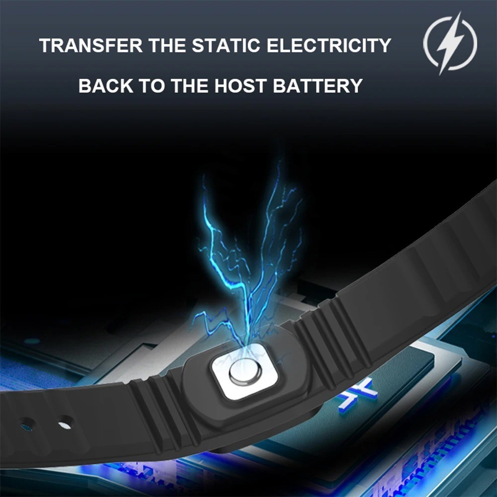 Adjustable Anti Static Wrist Strap Wireless ESD Grounding Bracelet Universal