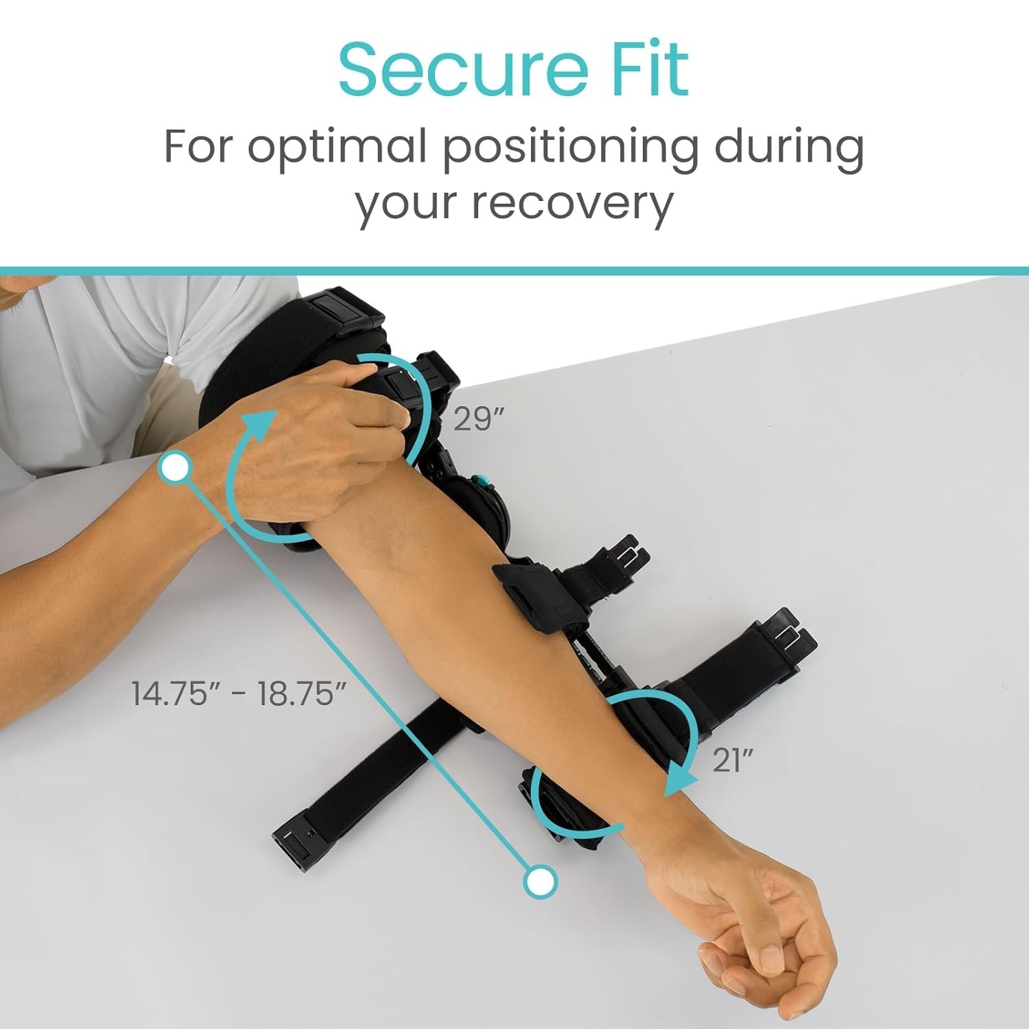 Vive Hinged Elbow Brace ROM Left Shoulder Strap Adjustable Support Sling SUP2006