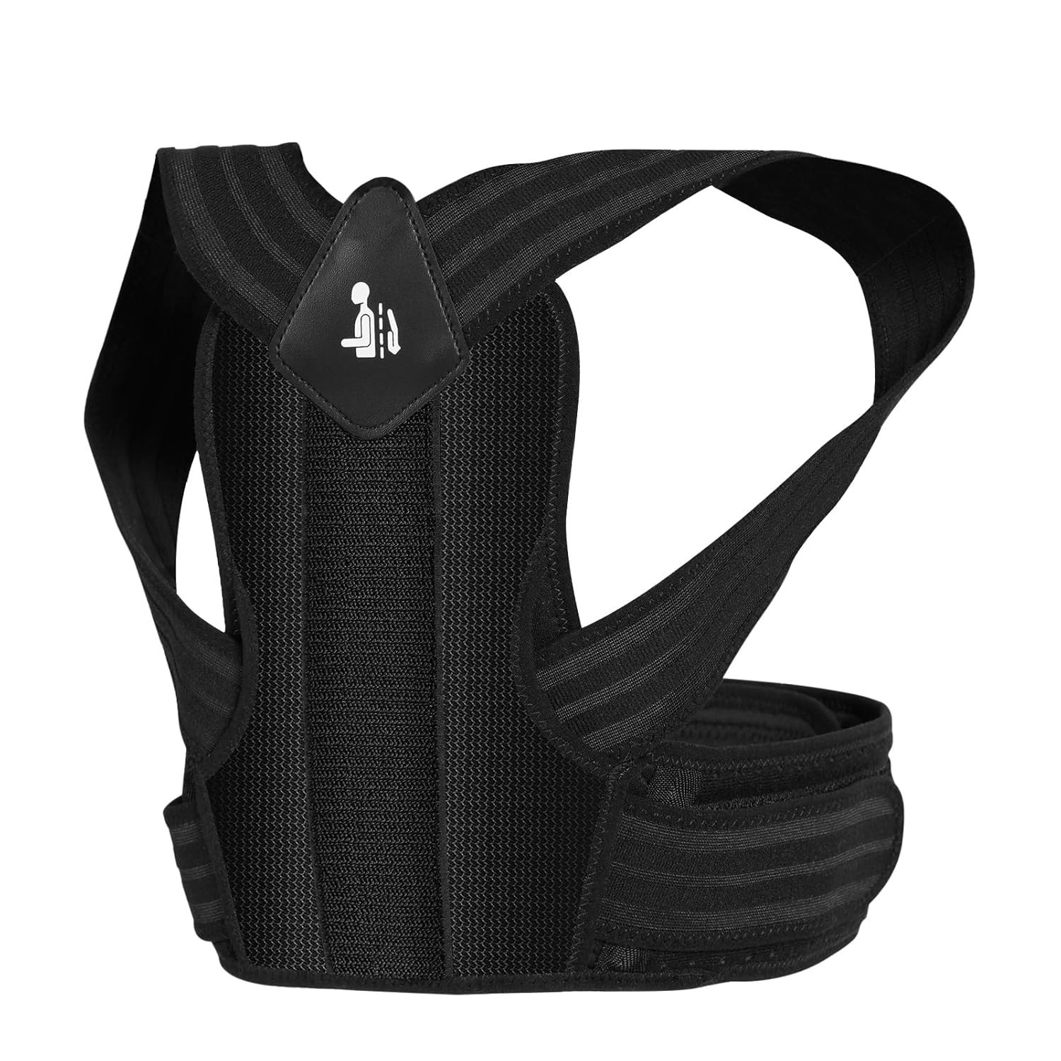 Posture Corrector Back Brace for Men Women Shoulder Support Straightener S Black