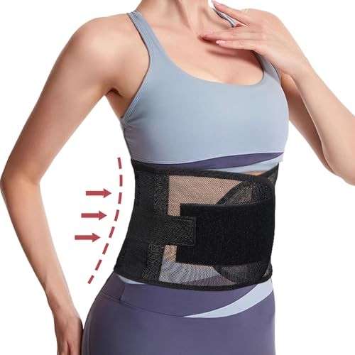 COMFYTHERA Umbilical Hernia Belt, Elastic Abdominal Binder Lower Waist Large