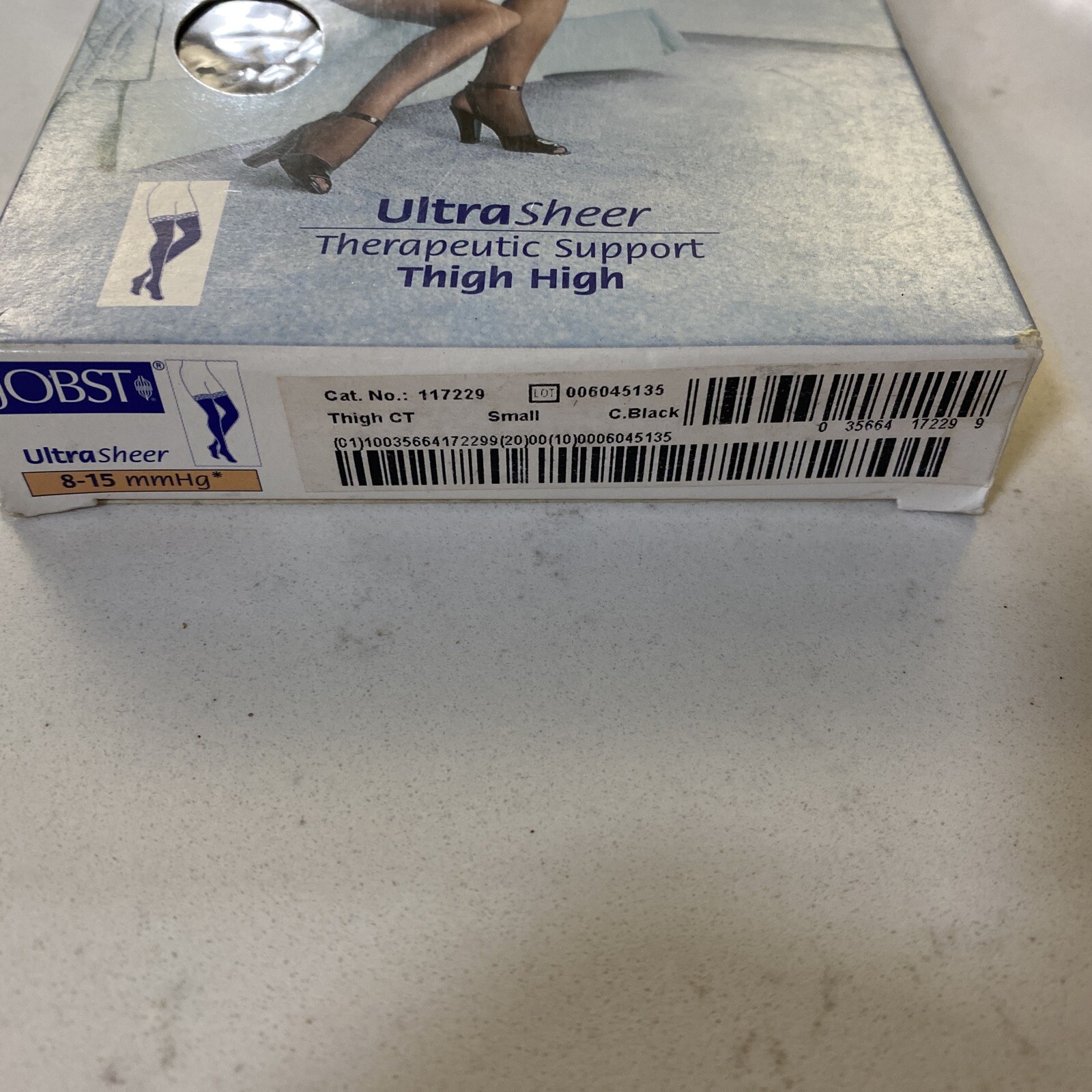 JOBST UltraSheer Thigh High Closed Toe 8-15mmHg (Classic Black) Small Cat 117229