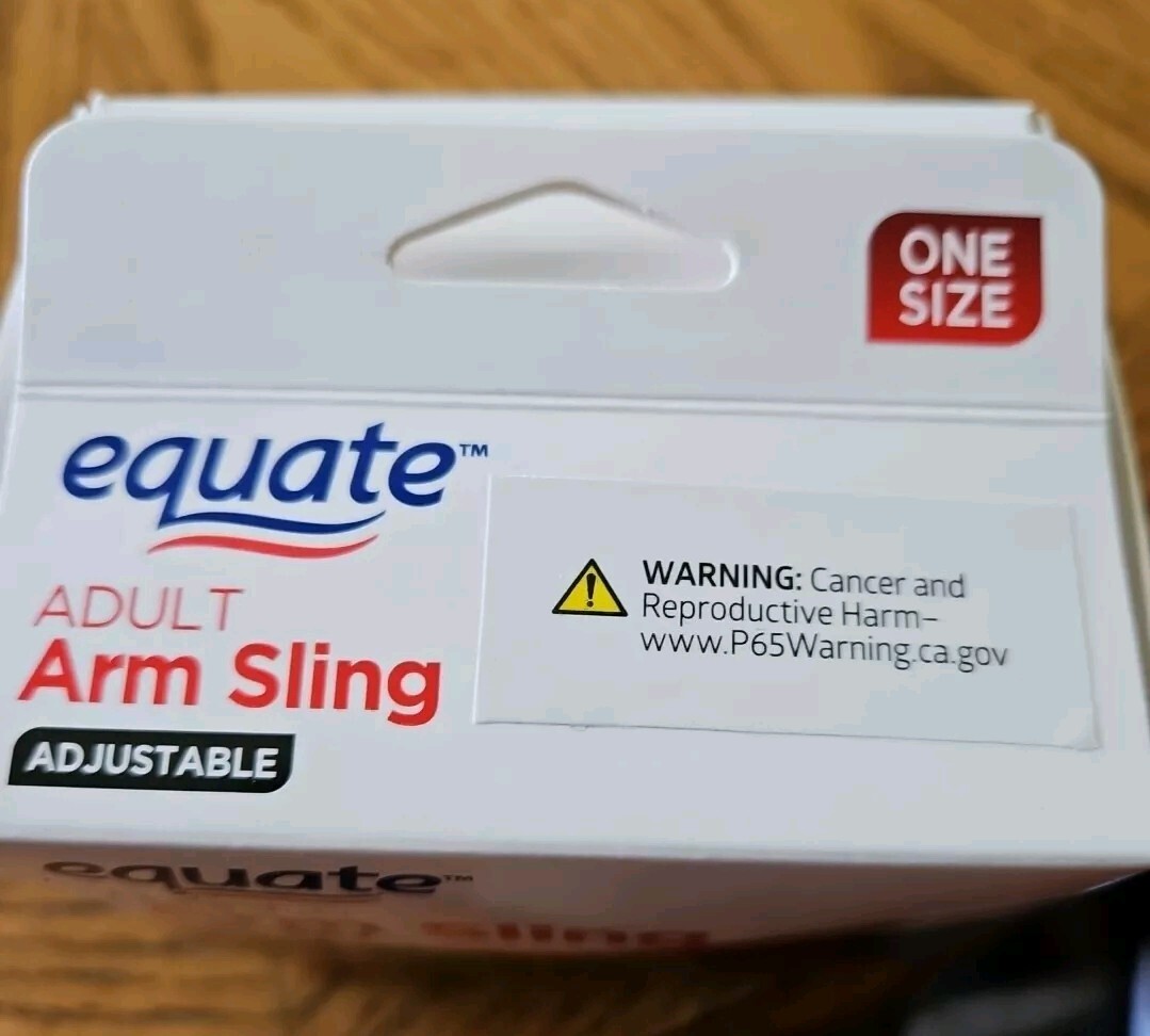 Equate Black Lightweigth Adult Adjustable Arm Sling One Size Interior Pocket New