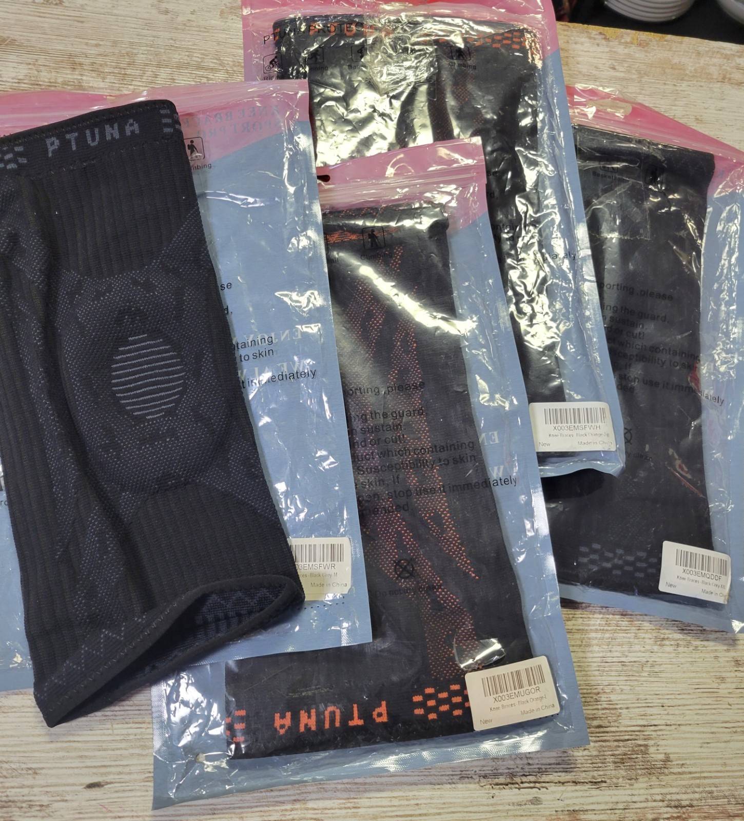 Knee Sleeve Brace for Pain – Compression w/Patella Gel Pad Choose Sz M L XL XXL