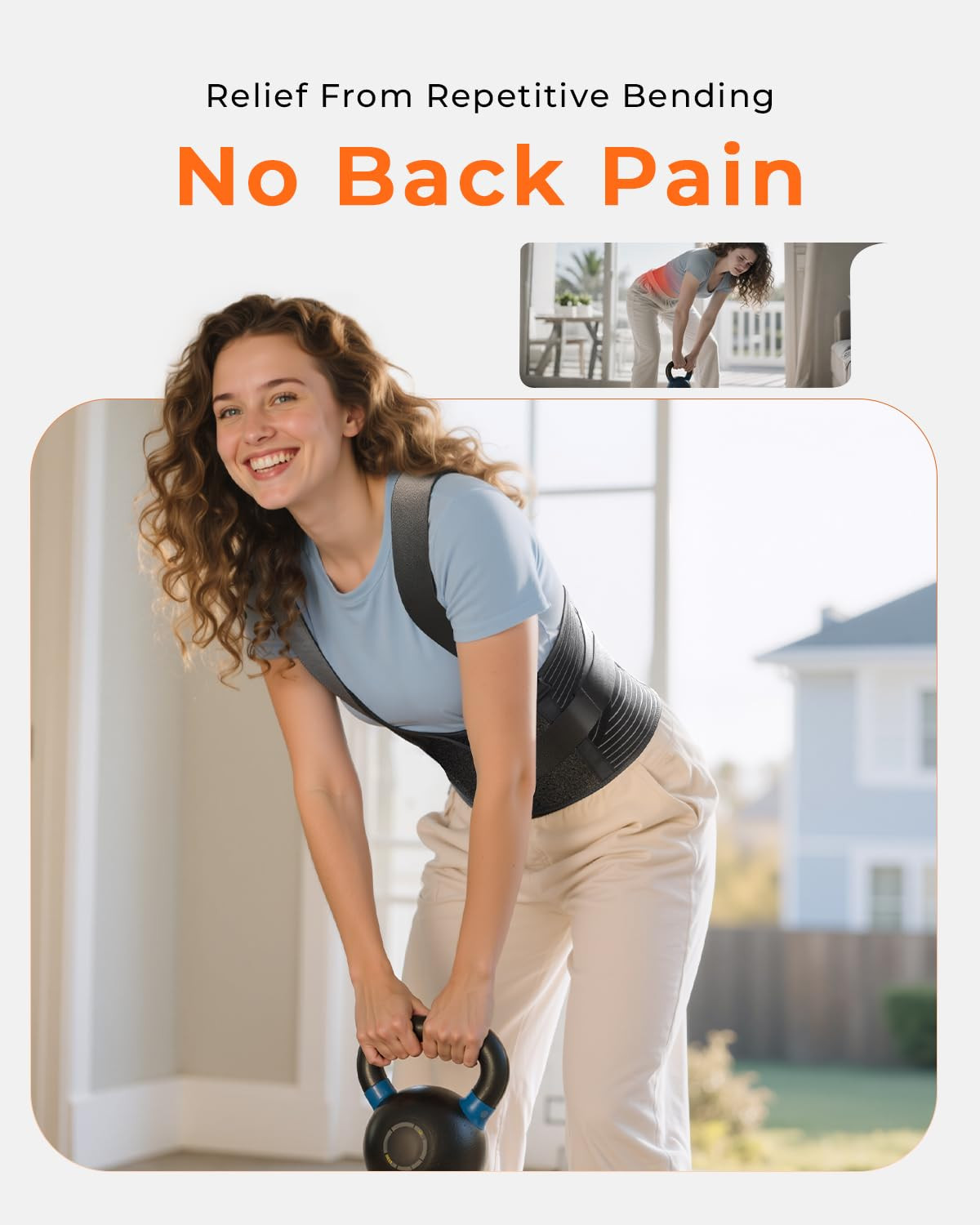 Ultra Breathable Work Back Brace for Men, Upgraded Medical-Grade Support | Lower