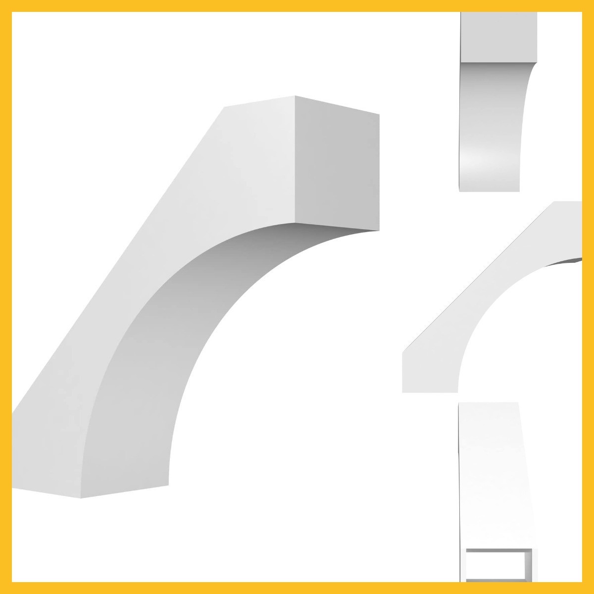 5″ W x 14″ D x 14″ H Westlake Architectural Grade PVC Knee Brace