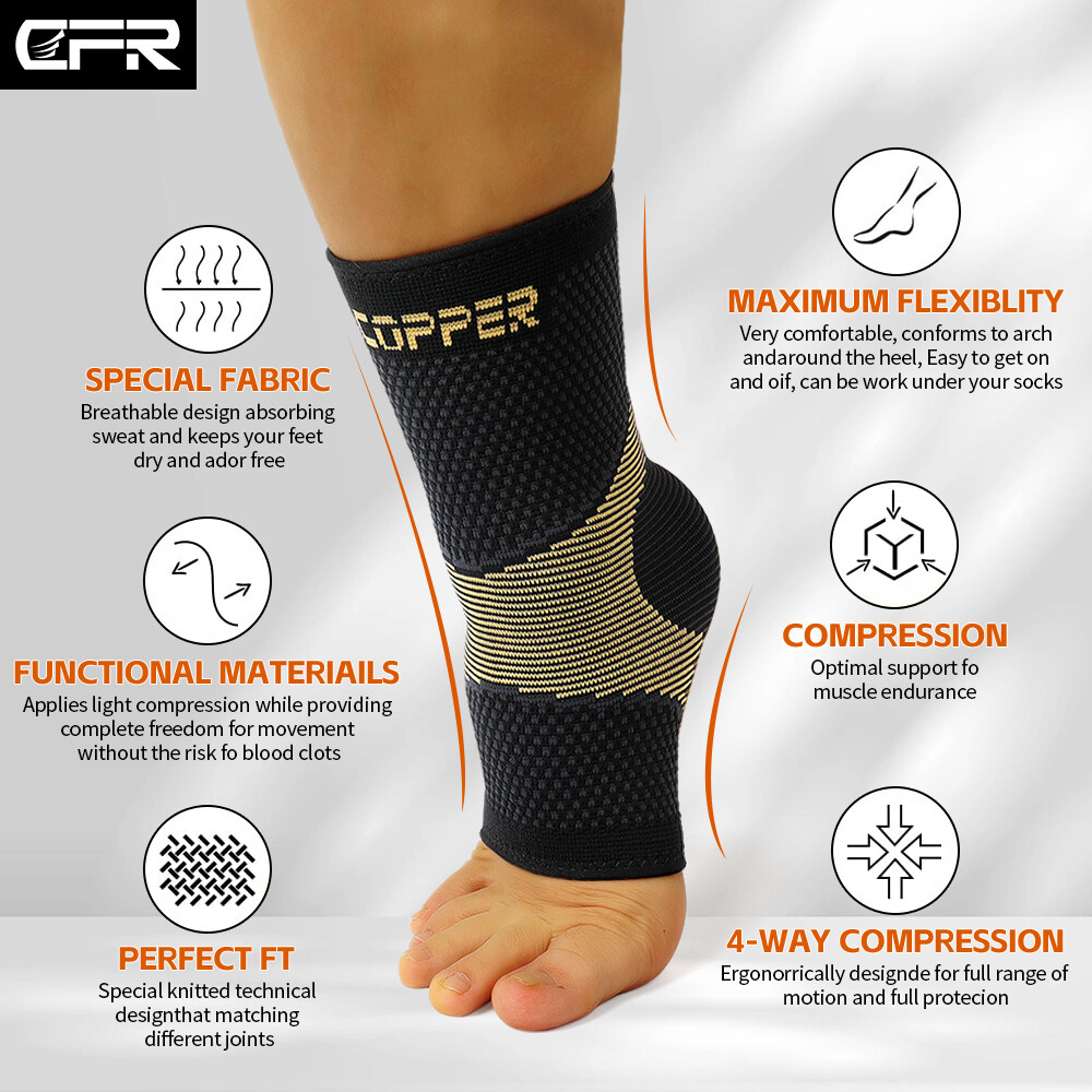 Compression Ankle Support Brace Sleeve Socks Foot Pain Relief Elastic Foot Pain