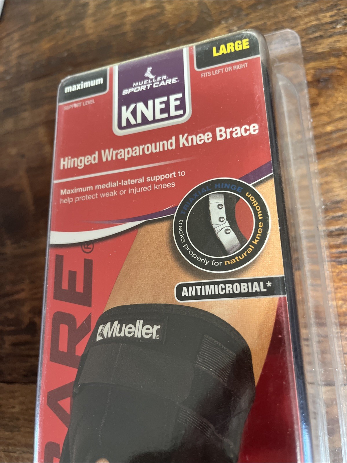 Mueller Sport Care Hinged Wraparound Knee Brace Regular Left or Right – Large