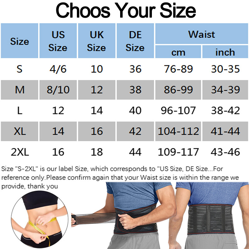 Lower Back Brace Herniated Disc Lumbar Support Belt Pain Relief Women Men Girdle