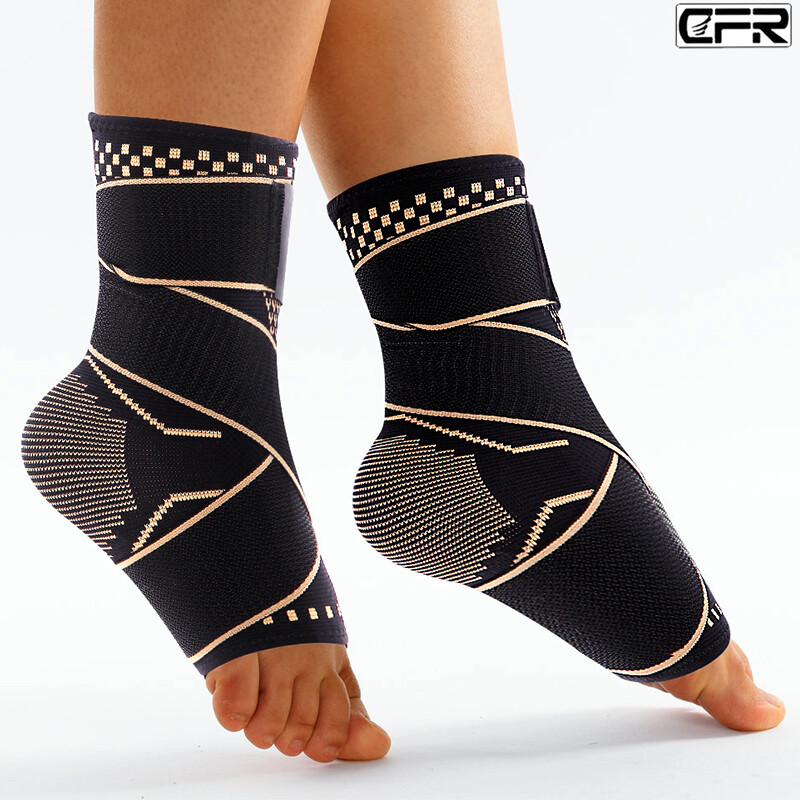 Copper Ankle Support Brace Compression Sleeve Socks Fasciitis Foot Pain Relief