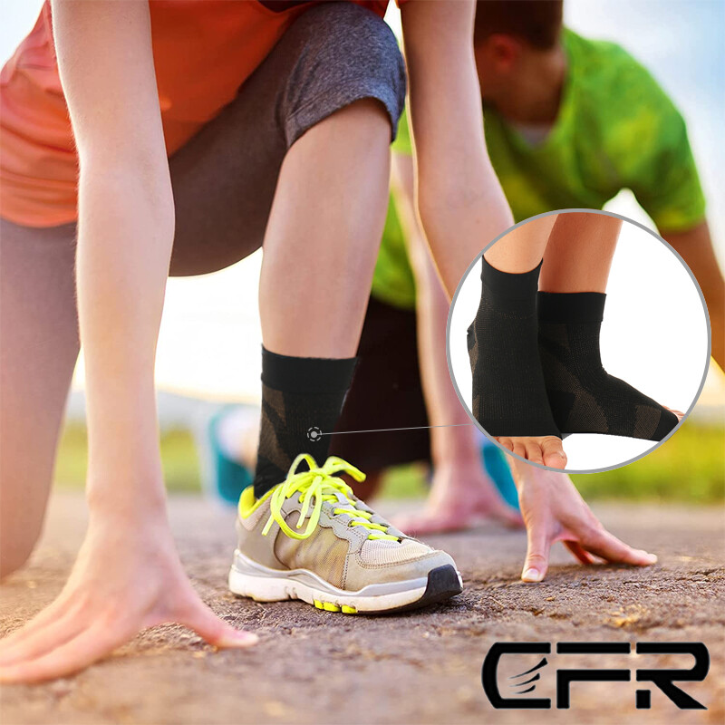 CFR Copper Infused Compression Socks Ankle Arch Support Planter Fasciitis Pain