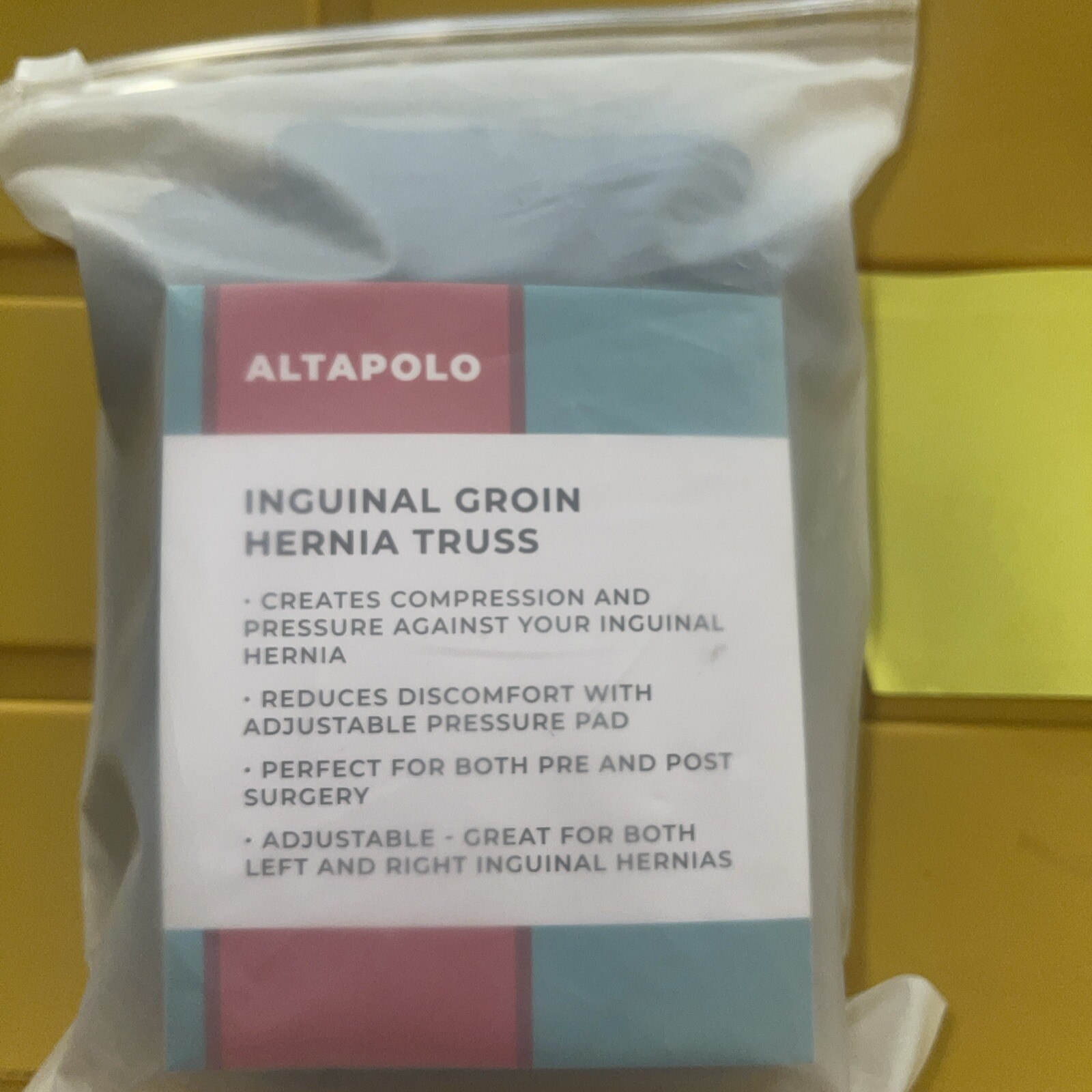 Altapolo Inguinal Hernia Truss Adjustable For Left /Right Inguinal Hernia