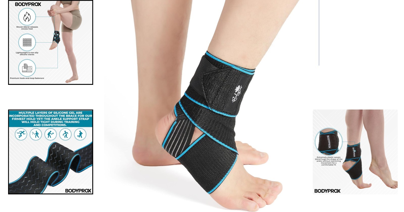 Ultimate Non-Slip Ankle Support Brace, 2 Pack – Comfort & Stability for Athletes