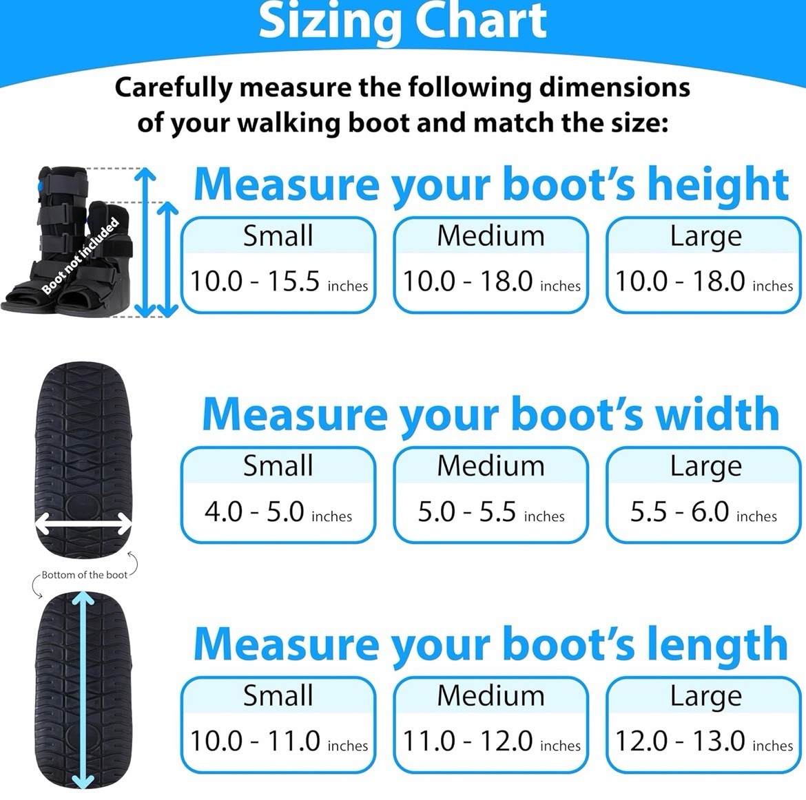 Omeer Water Resistant Walking Boot Cover Medical & Orthopedic Large Open Box!