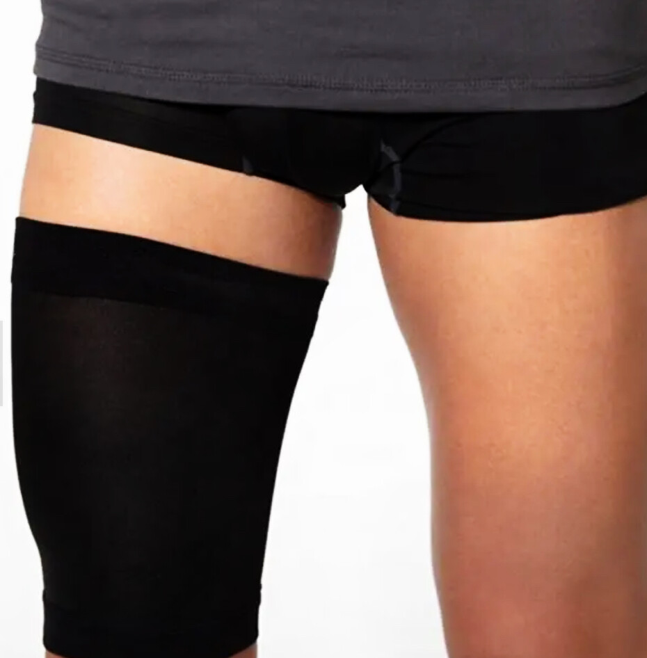 Pair Thigh High Elasti Nylon Knitted Brace Support Sleeve Antislip Compres✅J9110