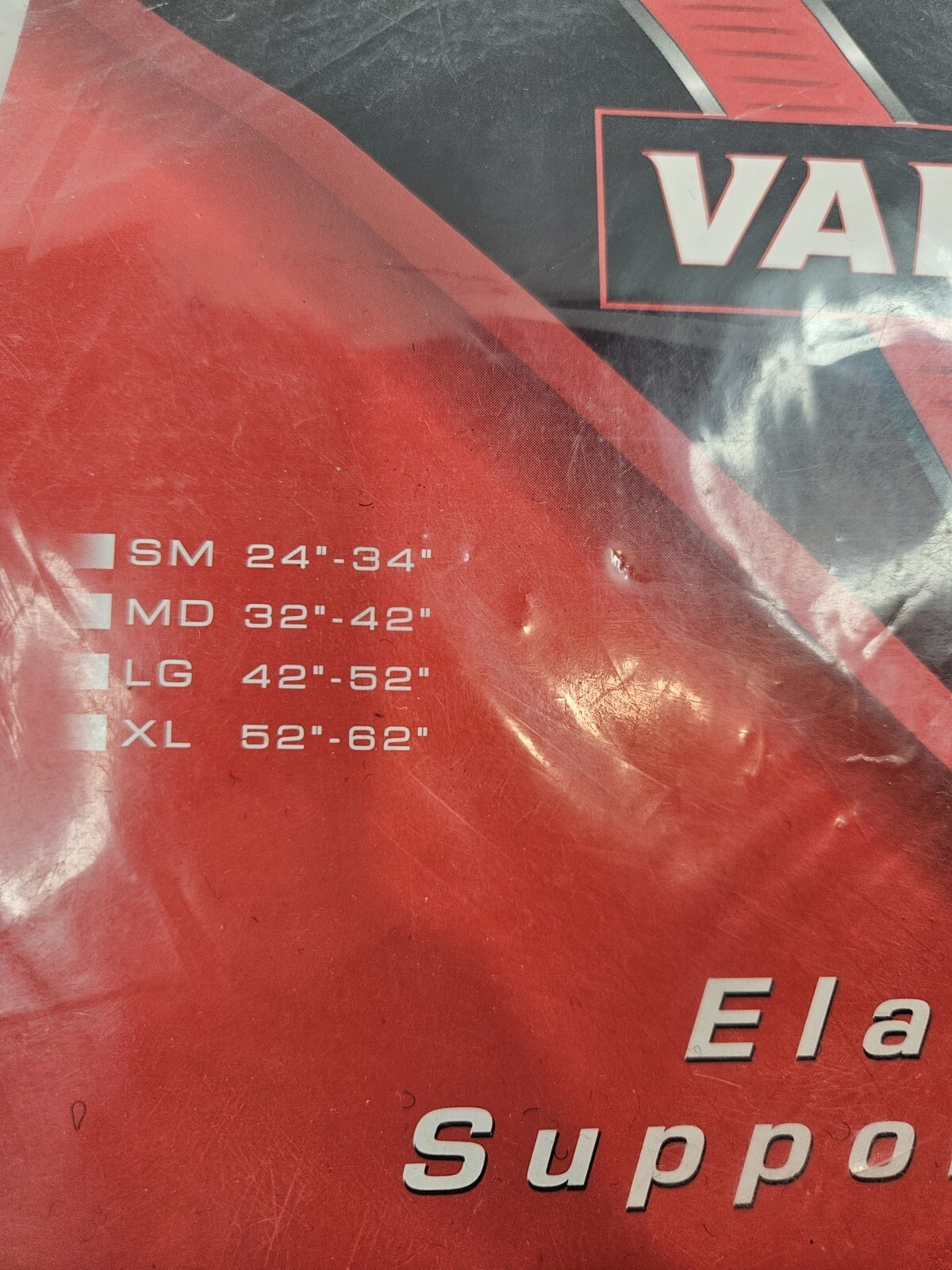 Valeo Elastic Support Belt Small 24″-34″ Black 736097002121 Back Safety New