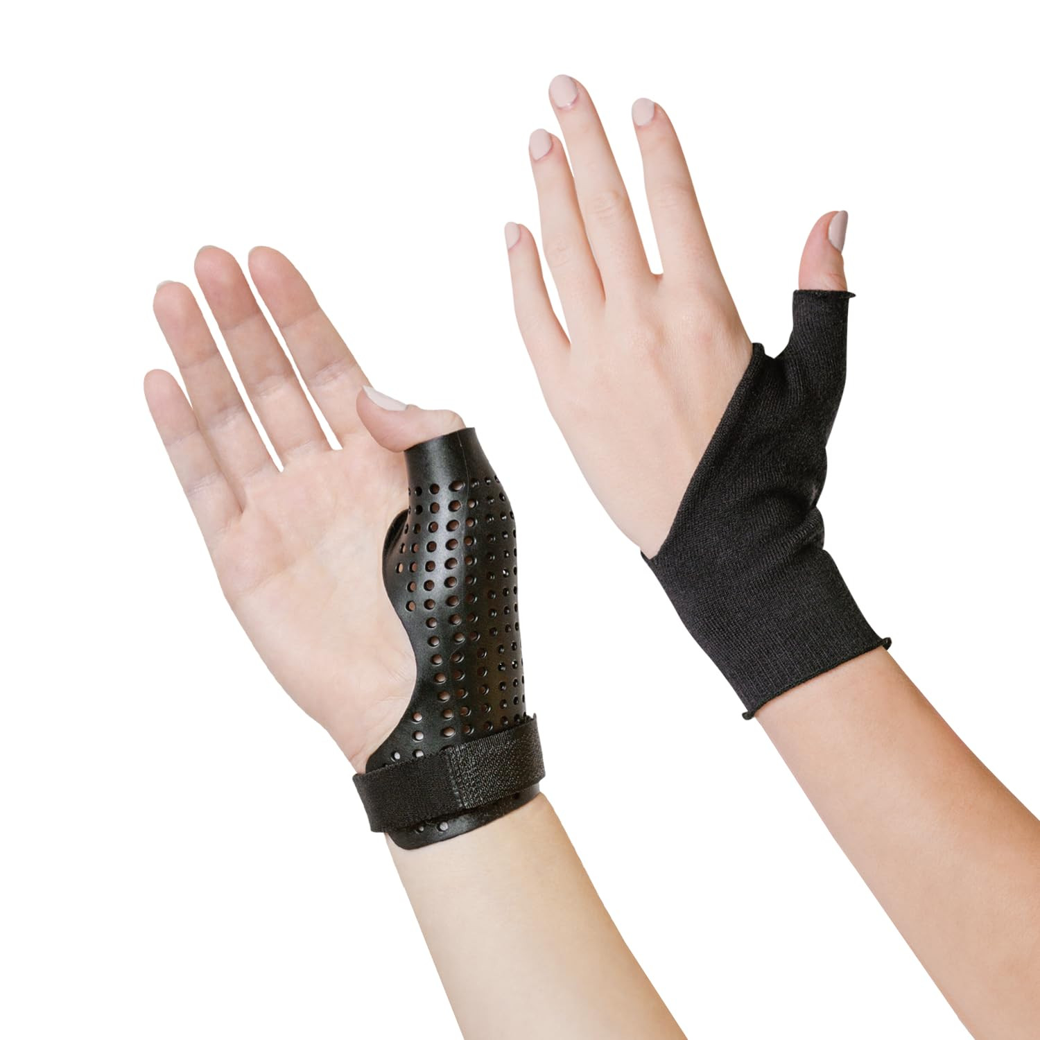 Thumb Brace Bundle – Hard Plastic Thumb Splint + Soft Undersleeve – Thumb Immobi