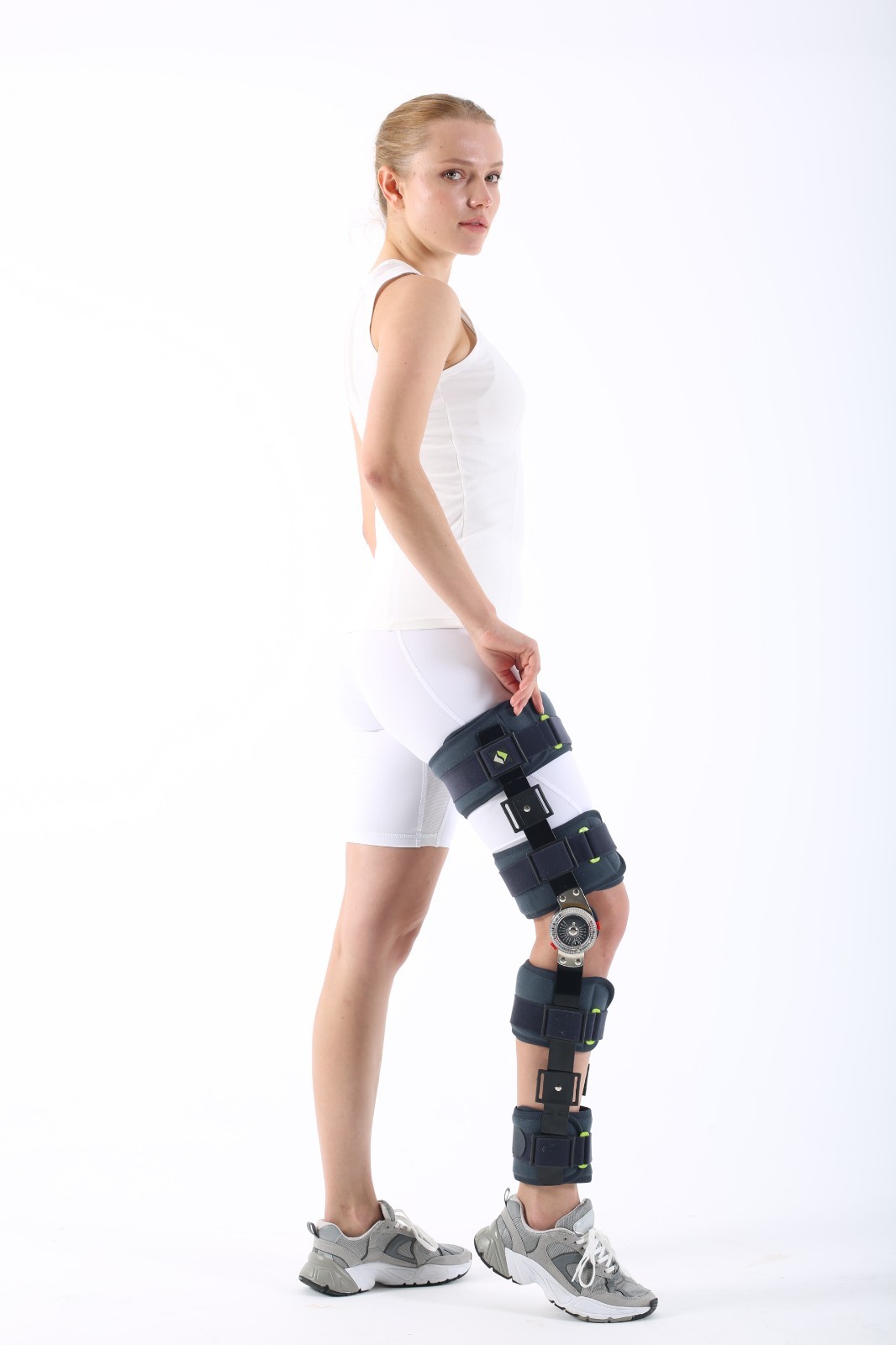 SUPPORTLİNE Adjustable Angle Knee Brace Hinged Support for Injury Surgery &Rehab