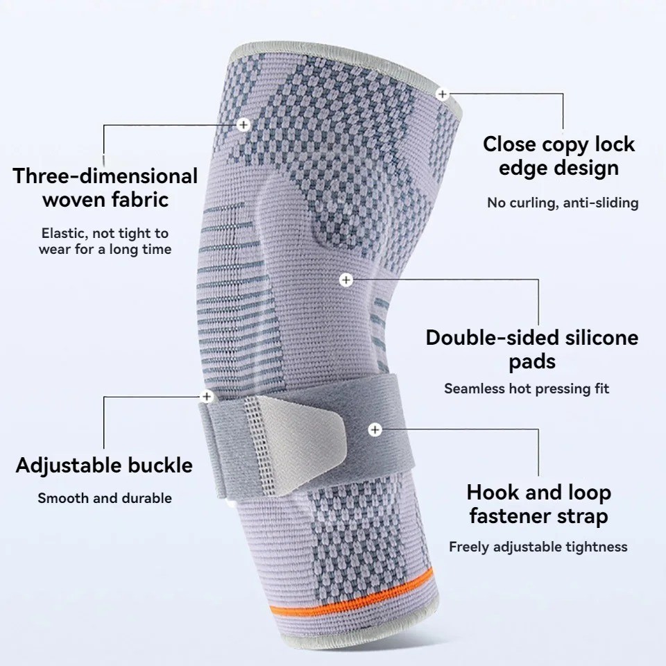 1Pcs Elbow Pads Silicone Compression Elbow Protection Sports Injuries 3D Knit