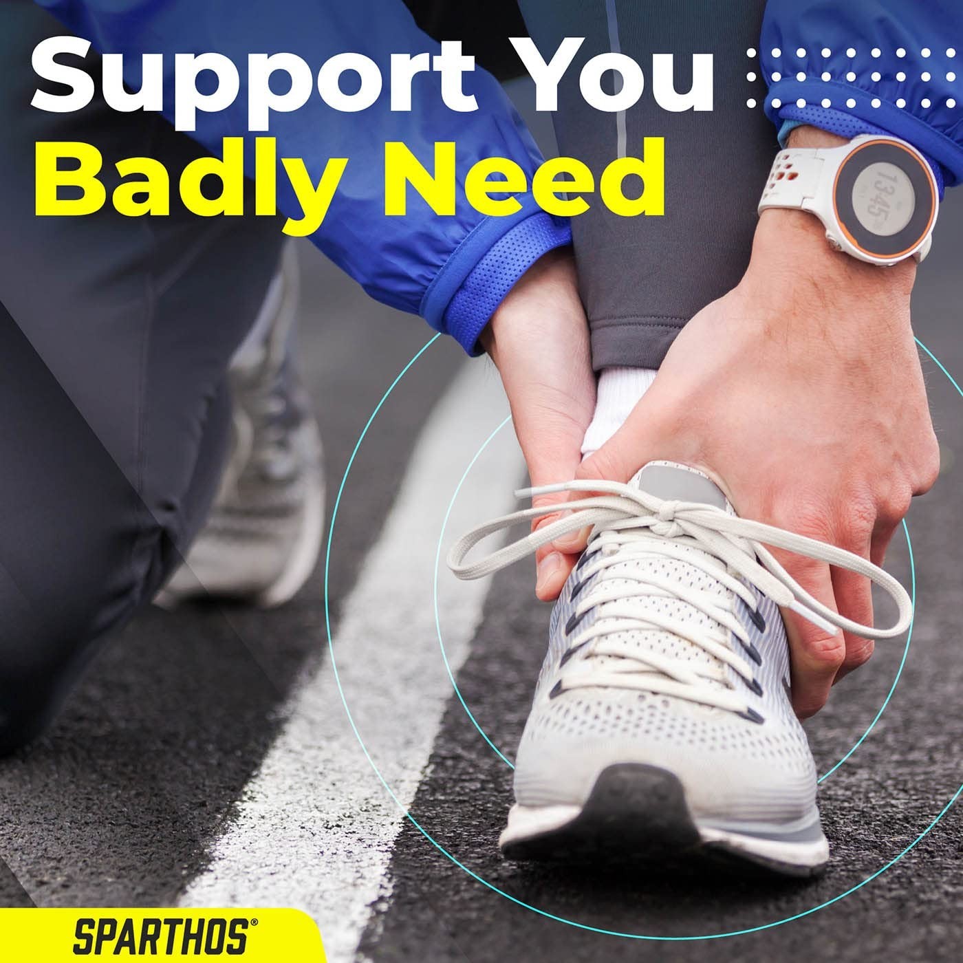 Lace-Up Adjustable Ankle Brace – Ideal for Running & Basketball – Gray Large