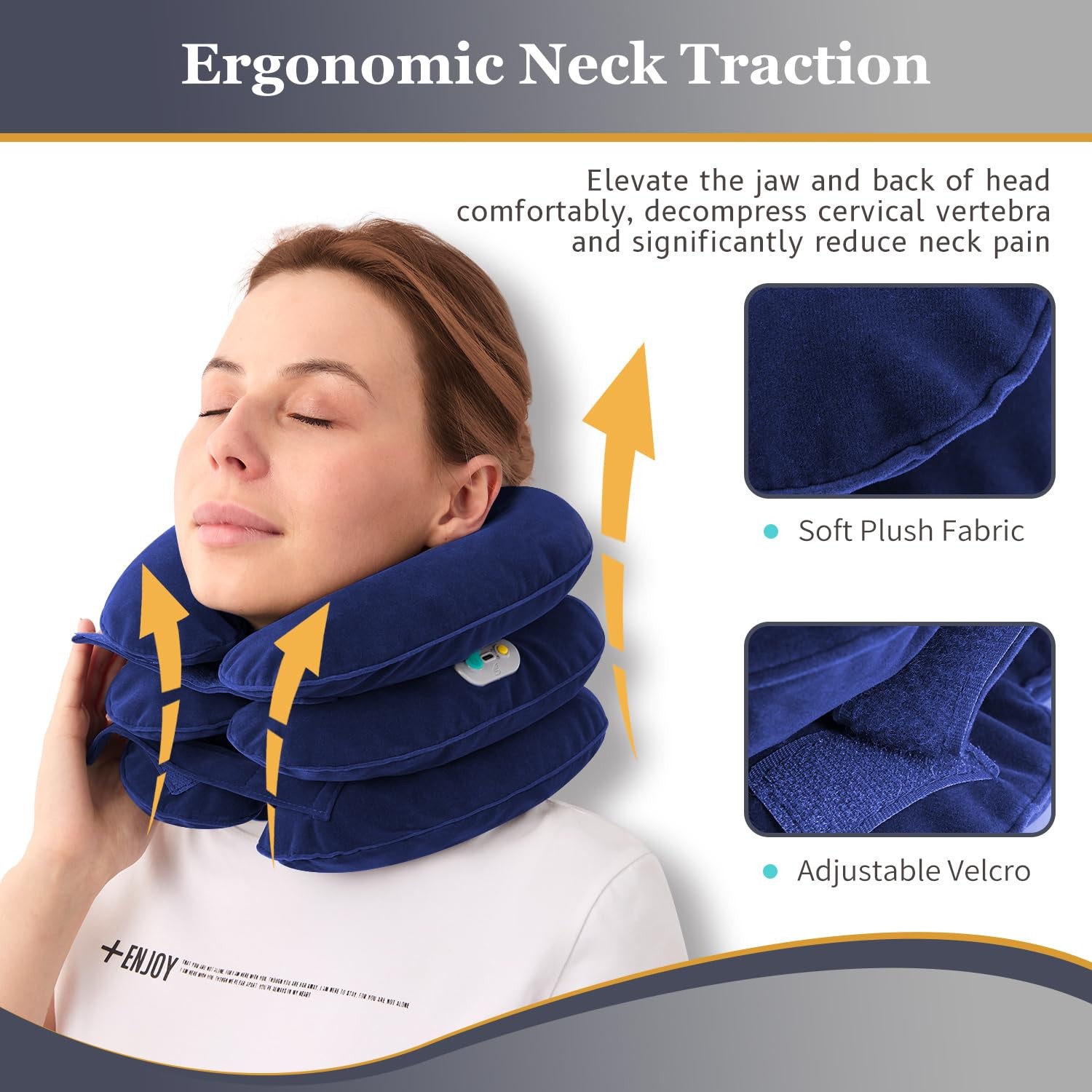 Electric Pump Cervical Neck Traction Device for Neck Pain Relief, One-Click-t…